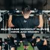 BEAST RAGE Workout Gloves for Men, Durable Palm Grip Gym Gloves Women Half Finger Elasticated Training Weight Lifting Strength Bodybuilding Anti Slip Cycling Gloves Exercise (Jet Black, S) view 3