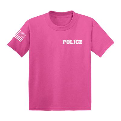 Haase Unlimited Police - Uniform Dress Up Infant/Toddler Cotton Jersey T-Shirt (Pink - Police, 5T)