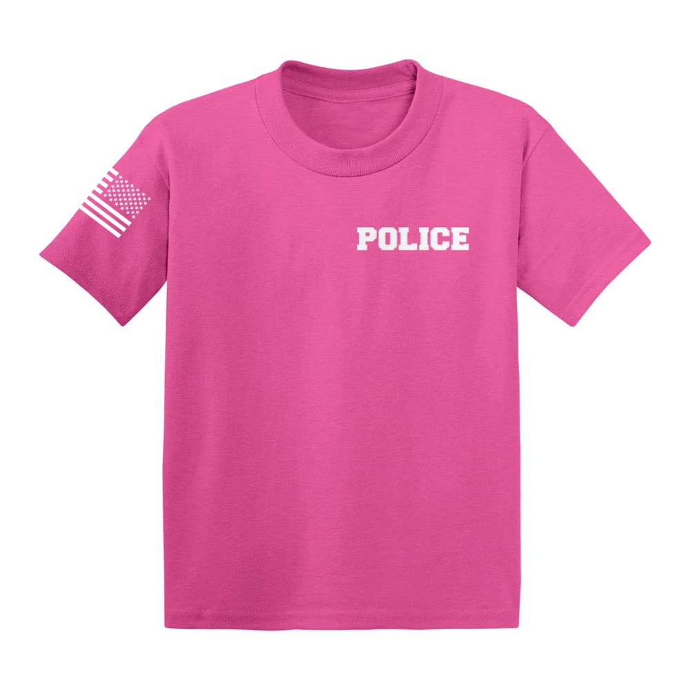 Haase Unlimited Police - Uniform Dress Up Infant/Toddler Cotton Jersey T-Shirt (Pink - Police, 5T)