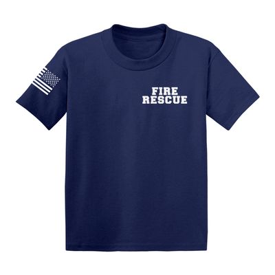 Fire Rescue - Uniform Dress Up Infant/Toddler Cotton Jersey T-Shirt (Navy - Fire Rescue, 24 Months)