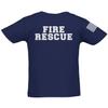 Fire Rescue - Uniform Dress Up Infant/Toddler Cotton Jersey T-Shirt (Navy - Fire Rescue, 24 Months) view 2