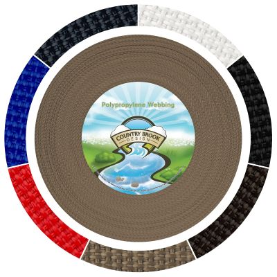 Country Brook Design - 1 1/2 Inch Beige Polypropylene (Polypro) Webbing, 25 Yards