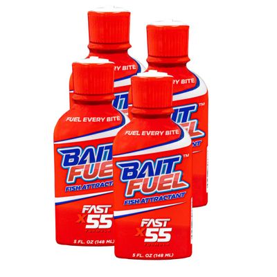 BAITFUEL X55 Formula Gel for Fishing: The Supercharged Fish Scent Technology with Powerful Attractants and Taste Enhancers That Fish Bite | 8 oz., 4-Pack, (PN: X89668-4)