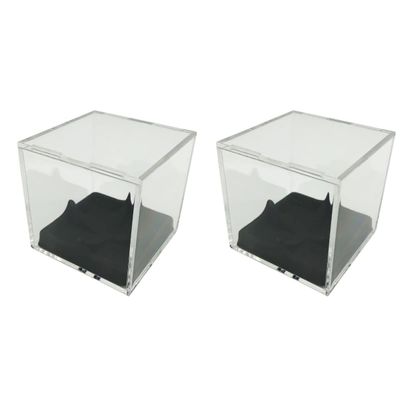 ULTECHNOVO 2pcs Baseball Display Box Baseball Case Display Single Display Cases Frame Display Case Baseball Bases Clear Showcase Display Cabinet Case for Golfs Ball Box Number