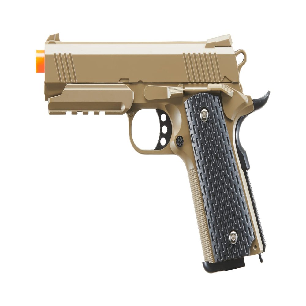 GoldenBall 250 FPS Durable Airsoft M1911 Spring Airsoft Metal/Steel Slide Pistol (Dark Earth)