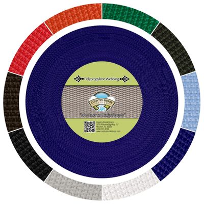 Country Brook Design - 3/4 Inch Royal Blue Polypropylene (Polypro) Webbing, 25 Yards