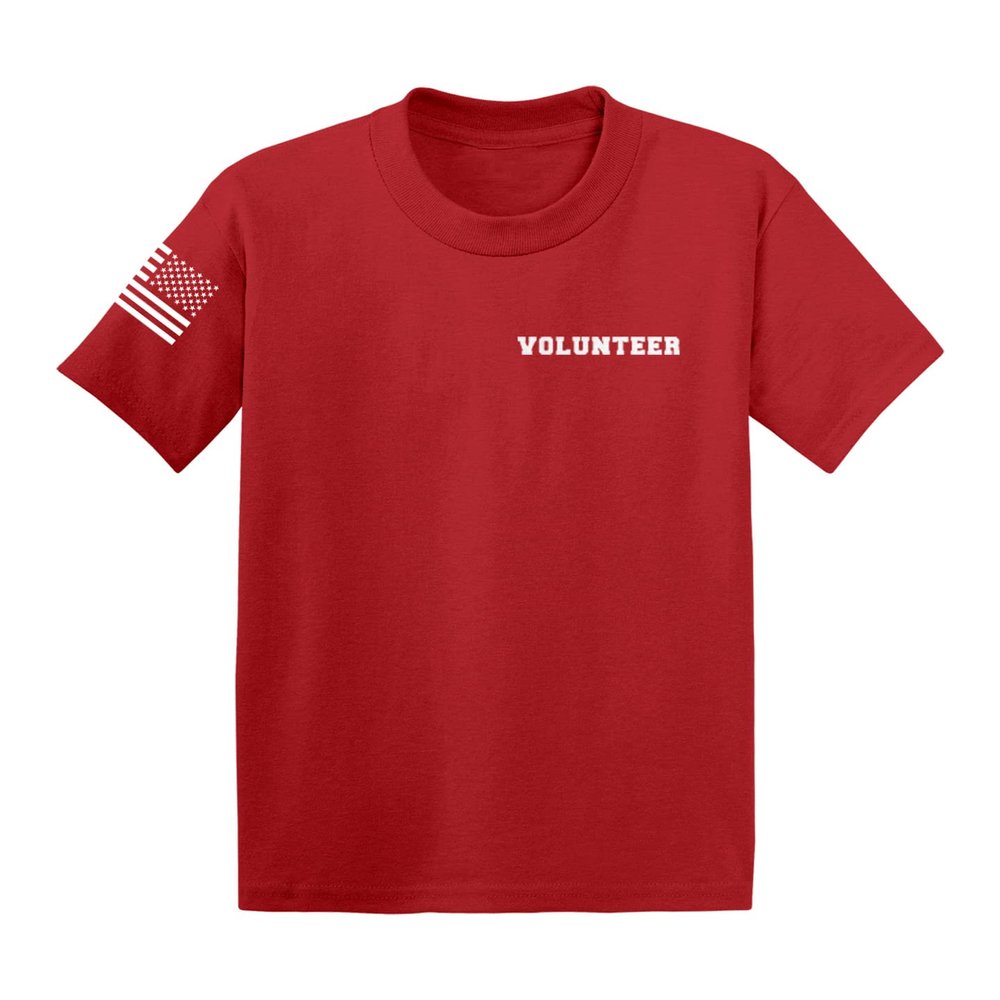 Haase Unlimited Volunteer - Uniform Dress Up Infant/Toddler Cotton Jersey T-Shirt (Red - Volunteer, 3T)