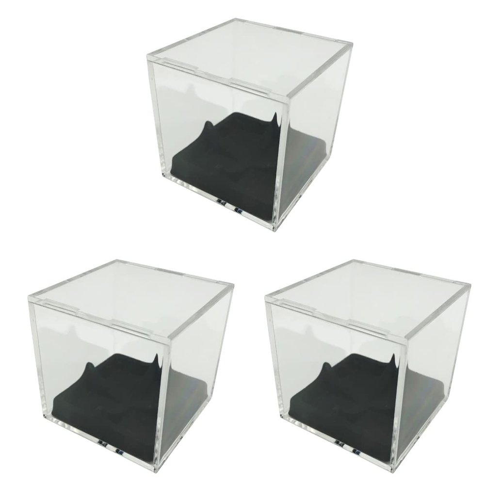 ULTECHNOVO 3pcs Baseball Display Box Tube Baseball Bases Baseball Display Cases Baseball Display Cube Clear Display Case for Figures Display Holder for Softball Model Sports Shoes