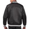 STARTER Men's Black Washington Commanders Locker Room Satin Varsity Full-Snap Jacket view 2