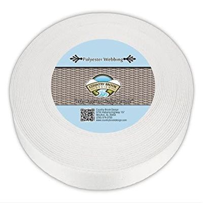 Country Brook Design - 3/4 Inch Printable Heat Set Polyester Webbing, 50 Yards
