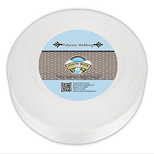 Country Brook Design - 3/4 Inch Printable Heat Set Polyester Webbing, 50 Yards