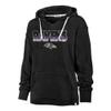 47 Women's Black Baltimore Ravens Color Rise Kennedy Pullover Hoodie view 1