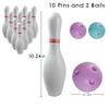 OceanWings Kids Light up Bowling Ball Toys Set,Bowling Pins Toy Game with 10 Pins & 2 Balls Fun Sports Games for Kids Toddler Indoor & Outdoor Boys Girls Children 3 4 5 6 Years view 3