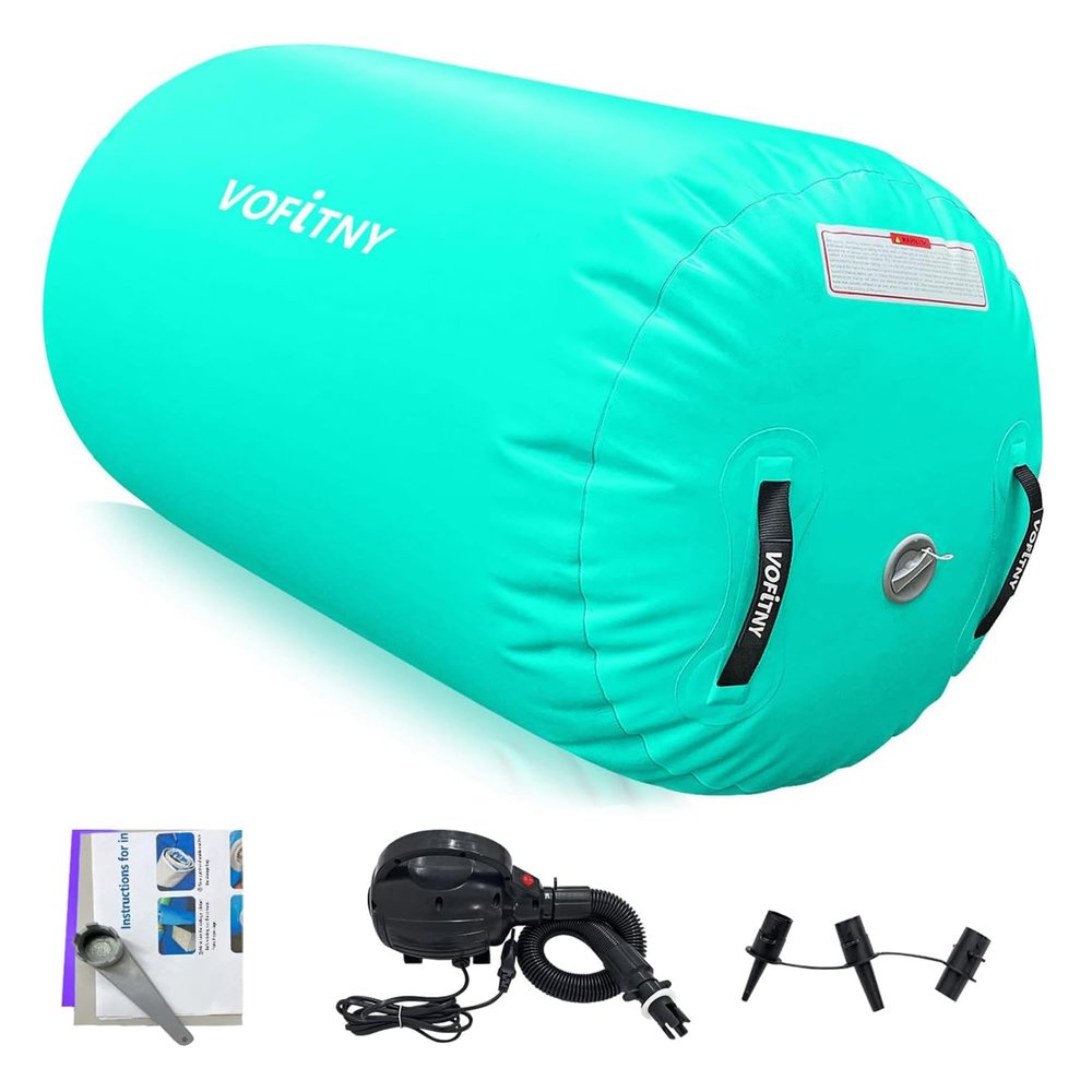 VOFiTNY Gymnastics Air Roller 3.3ft L x 2ft D for tumbling training for Home/Gym Mint