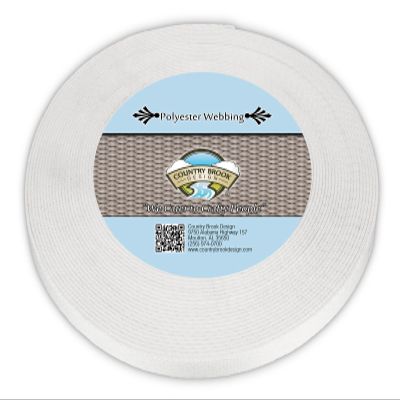 Country Brook Design - 3/8 Inch Printable Heat Set Polyester Webbing, 50 Yards