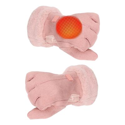 Heated Gloves for Women, Rechargeable Outdoor Hand Warmer Gloves Electric Heated Gloves, Touchscreen Thermal Insulated Heated Gloves for Climbing Hiking Cycling Ski