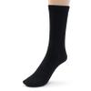 Silky Toes Mens Black 10-13 6Pk Bamboo Ribbed Dress Crew Socks 3 or 6 Pairs Calf Socks view 2