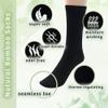 Silky Toes Mens Black 10-13 6Pk Bamboo Ribbed Dress Crew Socks 3 or 6 Pairs Calf Socks view 3