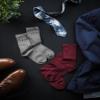 Silky Toes Mens Black 10-13 6Pk Bamboo Ribbed Dress Crew Socks 3 or 6 Pairs Calf Socks view 4