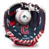 Franklin Sports MLB Youth Teeball Glove + Foam Ball Set - Kids Cleveland Guardians Baseball + Teeball Mitt and Ball - Perfect First Kids Glove - 9.5" view 1