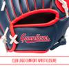 Franklin Sports MLB Youth Teeball Glove + Foam Ball Set - Kids Cleveland Guardians Baseball + Teeball Mitt and Ball - Perfect First Kids Glove - 9.5" view 3