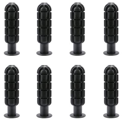 TOSAMZOO 8pcs Plastic Foosball Handles Table Football Grip Part Replacements Foosball Handle Grip for Standard Foosball Tables, Black