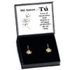 Mi Amor tu eres el Momento mas Bonito - Regalo para prometida o Novia, joyeria para enamoradas o Mujeres - Pendientes, aretes de girasol view 1