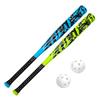 Ortiz34 Bat & Ball Set - Graffiti Plastic Bat & Ball Homerun Set- David Ortiz Backyard Baseball Set for Youth, Kids, Teenagers, Adults (2 Pack Bat & Ball Set, Blue/Volt) view 1