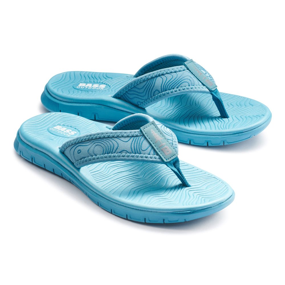 Bass Outdoor WOMEN'S SANDALS TOPO THONG SANDAL, STORM BLUE, 6.5