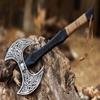 Forest Hunting  Custom Handmade 28'' and 7lbs large double headed ax Stainless Steel Axe Medieval Warrior Double Headed Battle Axe, Viking Axe, tomahawk breaded axes with celtic nick kinfe | FHD001 view 2
