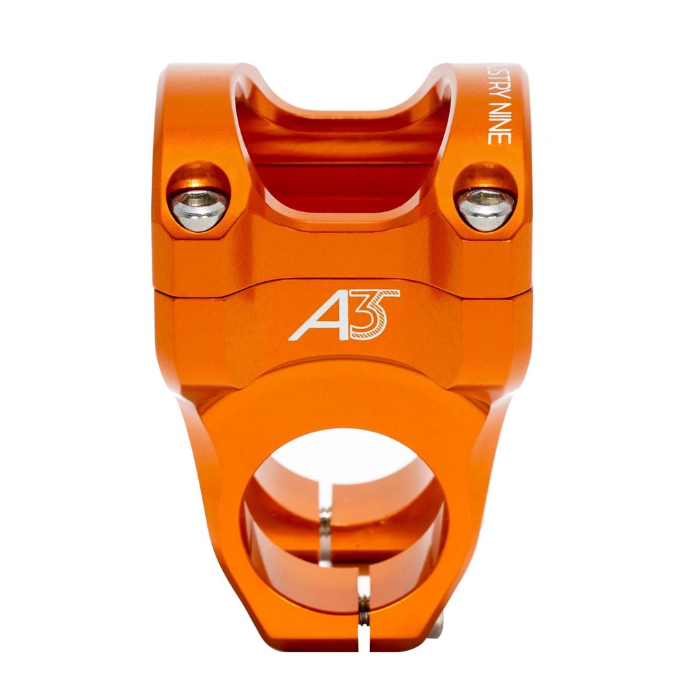 Industry Nine A35 Bike Stem - Orange 35mm Mountain Bike Stem with 32mm Length - Made in USA
