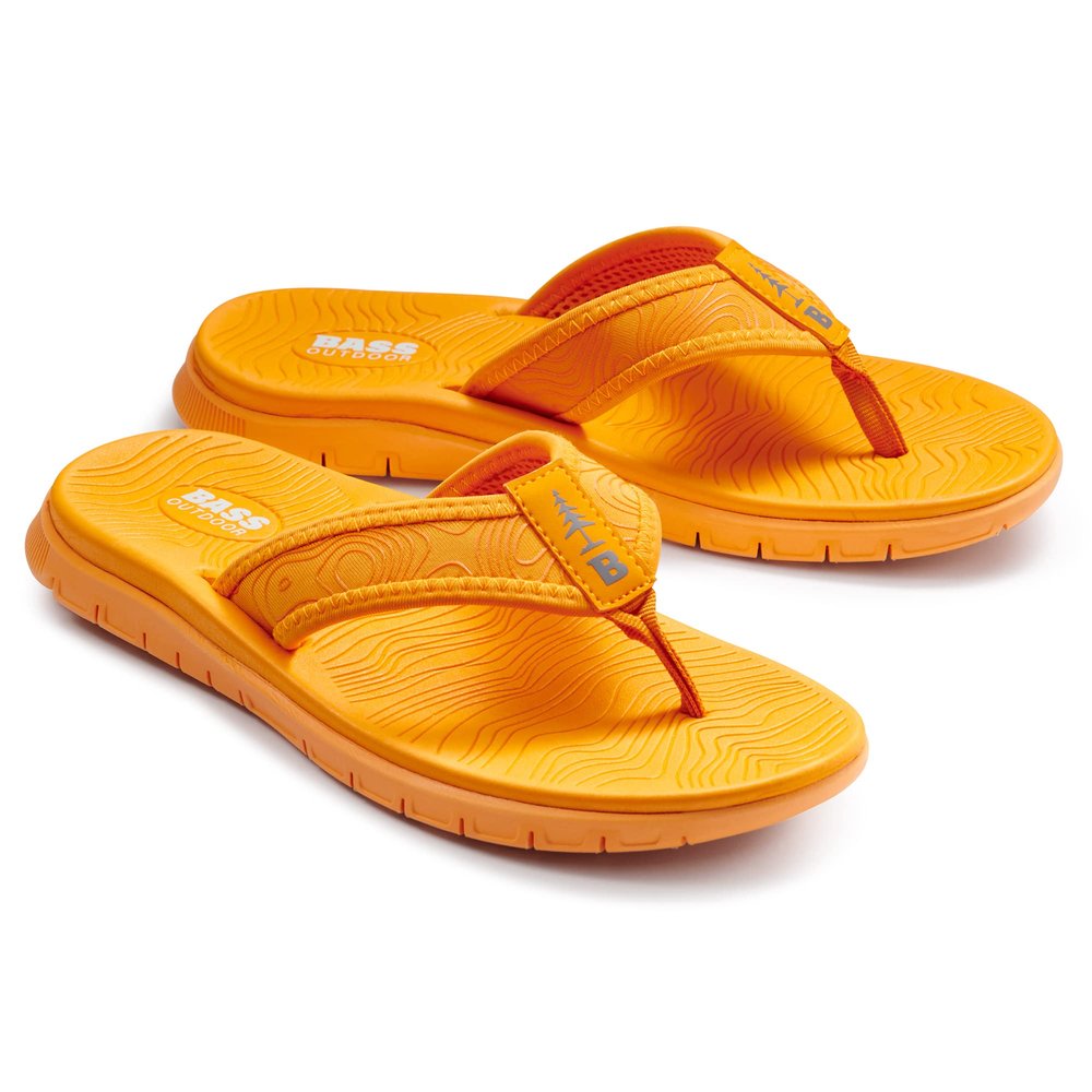 Bass Outdoor WOMEN'S SANDALS TOPO THONG SANDAL, FLAME ORNG, 6