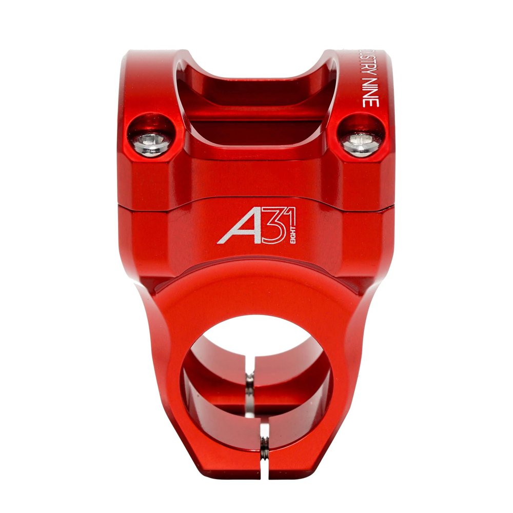 Industry Nine A318 Bike Stem - Red 31.8mm Mountain Bike Stem with 50mm Length - Made in USA