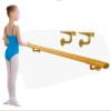 Athletic Bar Single Ballet Open Bracket (Pair) Fixed Height Wall Mount Ballet Barre 2 Brackets Included for 1.5" to 2.0" Diameter for Wooden Dowels (Gold) view 2