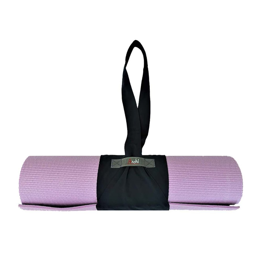 Roll Up & Carry Foldable Yoga Mat Carrier Put On and Take Off Instantly Patented Innovative Design Washable Lightweight Material is Durable and Fits Most Standard Size Mats