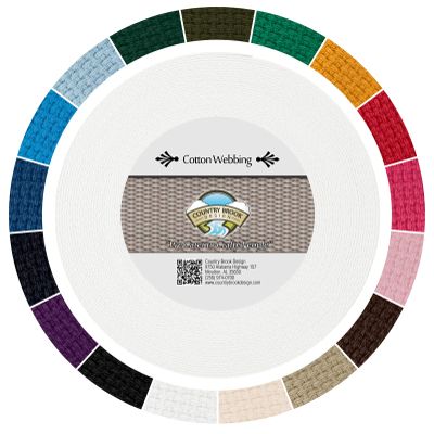 Country Brook Design - 1" Cotton Webbing Strap - Lightweight, Organic and Gentle with Skin Cotton Strapping - 25 Yards, White