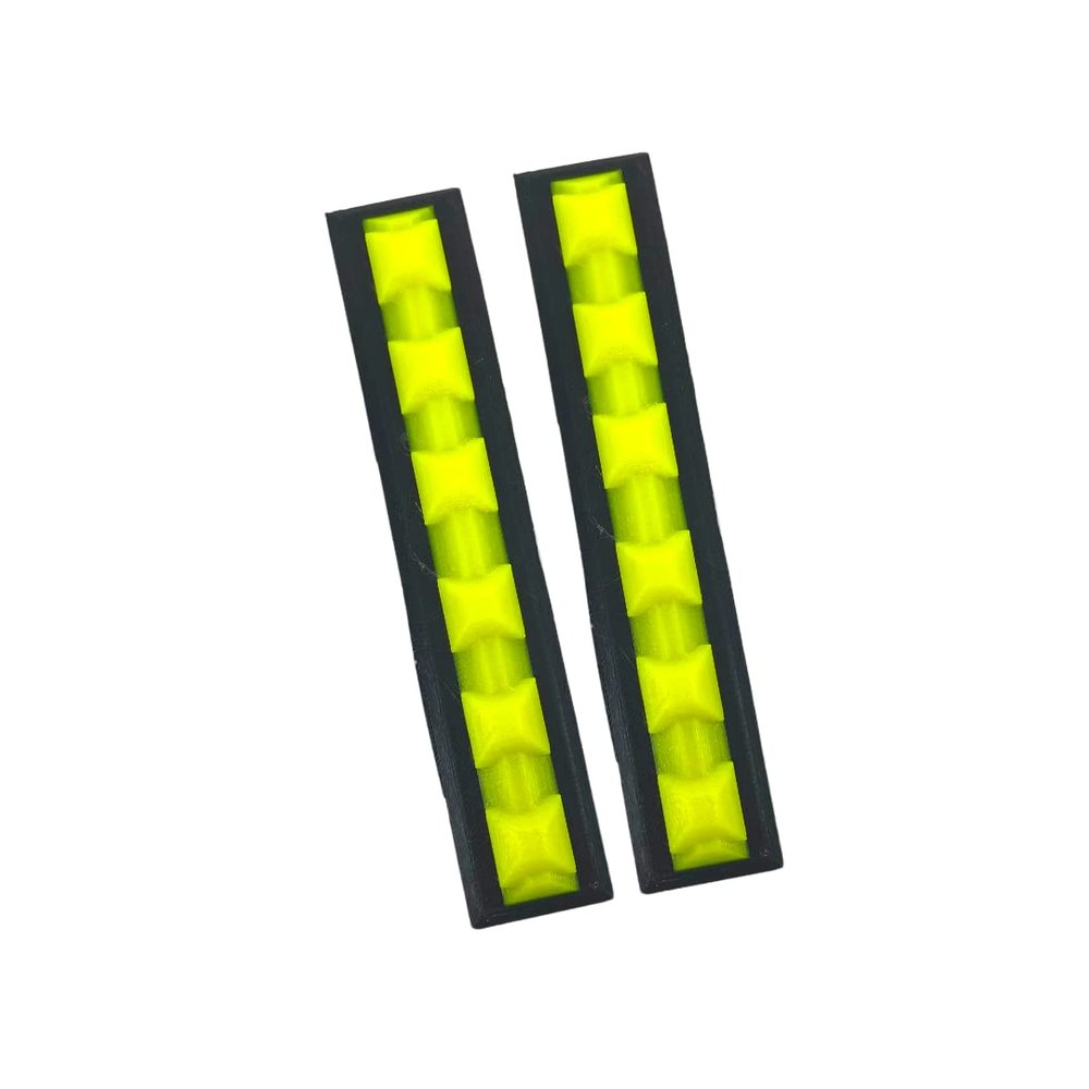 FRESHe Snowboard Stomp Pad 2-Pack - Flourescent Yellow Low Profile Spike Pattern - Specialized Stomp Pad Designed for Better Grip & Adhesion to Snowboards - 2 Pack (Flourescent Yellow Spike)
