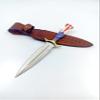 gcen American Flag Dagger Knife, Full Tang Knife, Tactical Fixed Blade Knife, Survival Knife, Camping Knife, Athame Knife with Leather Sheath view 4