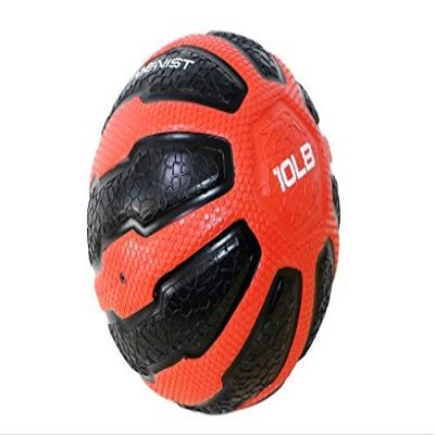 GYMENIST Rubber Medicine Ball with Textured Grip, Available in 9 Sizes, 2-20 LB, Weighted Fitness Balls,Improves Balance and Flexibility - Great for Gym, Workouts, (10 LB (Red- Black))