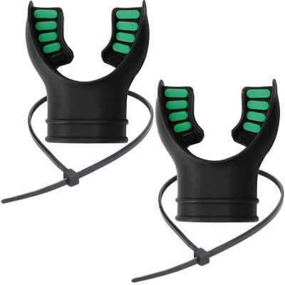 JUSTOOP Scuba Diving Mouthpiece, Silicone Snorkel Mouthpiece Regulator Replacement with Regulator Tie Fits Most Standard Regulators Scuba Diving Accessories, Green