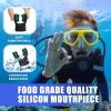 JUSTOOP Scuba Diving Mouthpiece, Silicone Snorkel Mouthpiece Regulator Replacement with Regulator Tie Fits Most Standard Regulators Scuba Diving Accessories, Green view 3