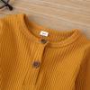 Baby Boys Long Sleeve Romper Solid Color Basic Jumpsuit Newborn Girls Casual Bodysuit Jumpers(Solid Brown,12-18 Months) view 4