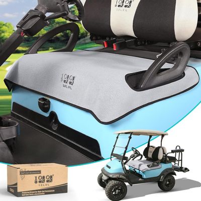 10L0L Universal Golf Cart Seat Covers/Seat Blanket for EZGO TXT/RXV & Club Car DS/Precedent, Breathable Seat Towel/Seat Cushions with Non-Slip Backing, All-Season Comfort (Not for Yamaha)
