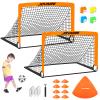 Soccer Goals for Backyard Set, Portable Kids Toddler Soccer Goal 2 of 4' x 3', Pop Up Soccer Net Soccer Training Equipment with Size 4 Soccer Ball, Carry Bag, Youth Games, Sports, Outdoor Play view 1