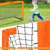 Soccer Goals for Backyard Set, Portable Kids Toddler Soccer Goal 2 of 4' x 3', Pop Up Soccer Net Soccer Training Equipment with Size 4 Soccer Ball, Carry Bag, Youth Games, Sports, Outdoor Play view 3