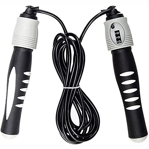 Feiyx Jump Rope for Working Out, Weighted Jumping Rope with Calorie Counter, Tangle-Free Adjustable Skipping Rope for Women Men, Jump Rope