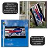 Buffalo Bills Retro Stripes Large 3x5 Flag view 3