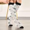 Wusikd Milk Cow Compression Socks for Women and Men Circulation Flowers Long Socks for Athletic Running 1 view 2