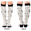 Wusikd Milk Cow Compression Socks for Women and Men Circulation Flowers Long Socks for Athletic Running 1 view 4