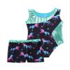 Choomomo Kids Girls Mesh Splice Ballet Dance Leotard with Shorts Set Gymnastics Bodysuit Unitard Dark Night 6 Years view 4